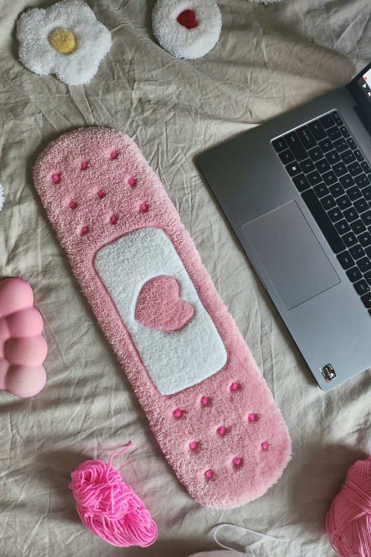 Bandage Keyboard Hand Tufted Rug